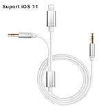 Aggice Lightning to 3.5mm Car Aux Cable, 3ft Nylon Braided Lightning Port to Audio Jack Cable for iPhone 7, 7 Plus, iPhone 8,x, Perfect for Car,Home Stereos, Work with iOS 11 and Before