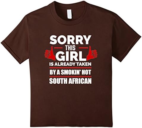 Kids Sorry This Girl is Taken by Smoking Hot South African Tshirt 10 Brown