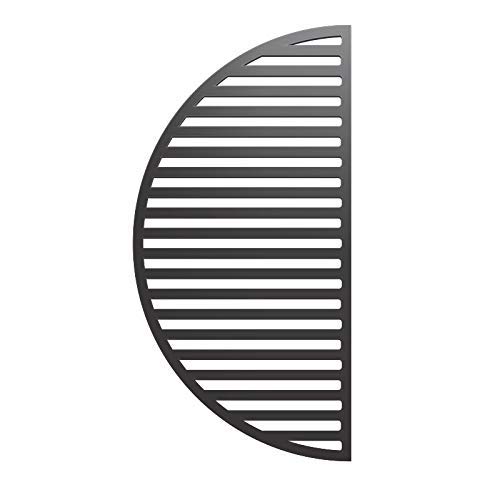 YNNI KAMADO 46.5cm Heavy Duty 2.4kg Half Moon Slotted Cast Iron Grate BBQ TQ21CRG