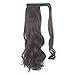 Haironline Wrap Around Synthetic Ponytail Clip in Hair Extensions One Piece Magic Paste Pony Tail Long Wavy Curly Soft Silky
