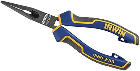 IRWIN Visegrip 1950506 6-Inch Long Nose Pliers - Blue/Yellow