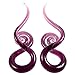 XPIRCN Glass Spiral Tapers 2 Pieces Teal Pyrex Purple Glass Stretcher Gauges 2G-9/16