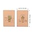 NUOLUX Brown Paper Notebook Cute Journals Traveler's Kraft Paper Notebook Bulk 64K, 24Pcs (Cactus Series)