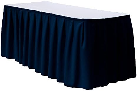 Table Skirts (Dark Navy, 17') By Florida Tablecloth Factory