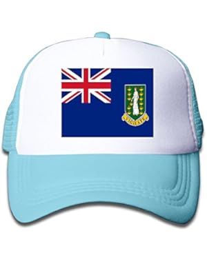 Flag Of The British Virgin Islands Boy & Girl Grid Baseball Caps Adjustable sunshade Hat For Children