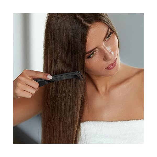 Hair-CombProfessional-Hairdressing-Carbon-Fibre-Styling-Comb-Black-Anti-Static-Chemical-And-Heat-Resistant-Parting-Combs-For-All-Hair-Types-Fine-and-Wide-Tooth-Comb-For-Men-and-Women Hair Comb,Professional Hairdressing Carbon Fibre Styling Comb, Black Anti Static Chemical And Heat Resistant Parting…