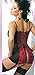 SWISH Sexy Women Plus Size Babydoll Lingerie Bustier Nightwear with Garters and G string