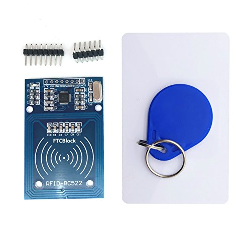 FTCBlock RFID Kit - Mifare RC522 RF IC Card Sensor Module + S50 Blank Card + Key Ring for Arduino Raspberry Pi