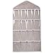 Wall Hanging Storage Bag,IEason 16Pockets Clear Hanging Bag Socks Bra Underwear Rack Hanger Storage Organizer (Beige)