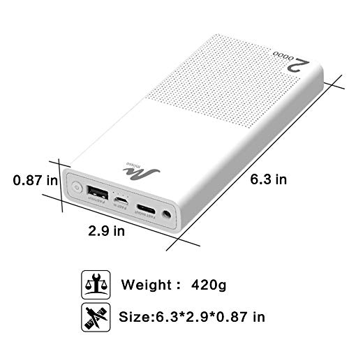 image for miisso 20000mAh External Battery Charger Portable for Cell Phone, 18W 