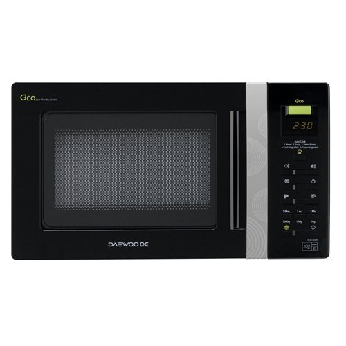 Daewoo KOR6AOR Digital ECO Microwave, 800 Watt, 20 Litre - Black/Silver Handle by Daewoo