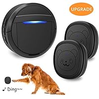 weird tails Wireless Doorbell, Dog Bells for Potty Training IP55 Waterproof Doorbell Chime Operating at 950 Feet with 55 Melodies 5 Volume Levels LED Flash (1 Receiver 2 Transmitters)