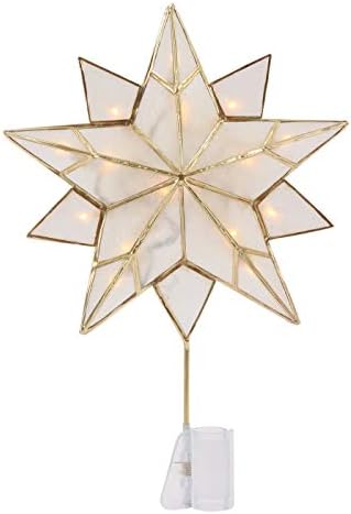 Wondershop 13インチ ライトゴールドメタルとカピス星ツリートッパー Laboratoriobiologico Com Br