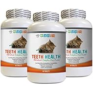 MY LUCKY PETS LLC cat Teeth Cleaning Treats - CAT Teeth Health Formula - Gum and Oral Care - Immune Booster - Advanced Complex - cat Minerals - 3 Bottles (180 Tablets)