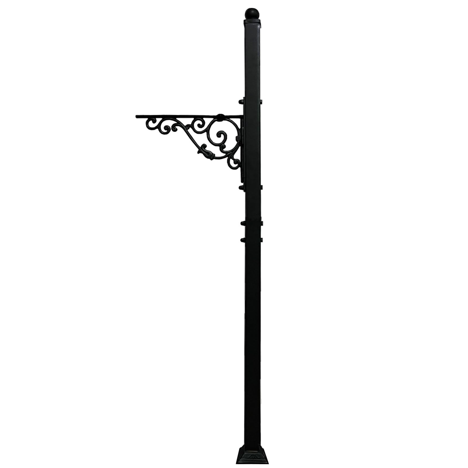 View 1 of ***NO BOX**40.2-53" H Heavy Duty Outdoor Mailbox Post, Steel Mailbox Stand, Mounting Stand for Concrete