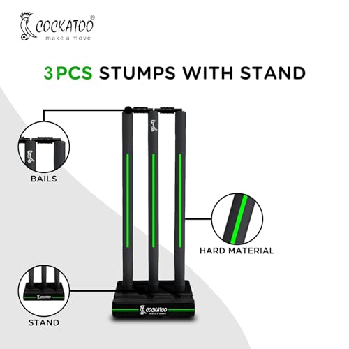 Cockatoo Destructor Complete Cricket Set, Cricket Kit Combo, l Cricket Bat (34'' x 4.5'') with 3 Stumps Wicket Set and 1 Tennis Ball,Size-8(12 Year & Above) 2