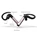 NENRENT S580 Bluetooth Headset,Longest Call Time Up to 12-15 Hour Wireless Headphone Earphone Earpiece with Mic Hands-Free Calls for iPhone 6 6S 7 Plus X Ipad Samsung LG HTC 1 Piece Rose Gold