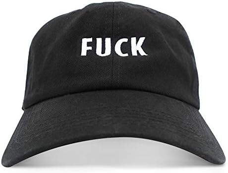 FUCK Embroidered Unstructured Adjustable Six Panel Dad Hat 100% Cotton