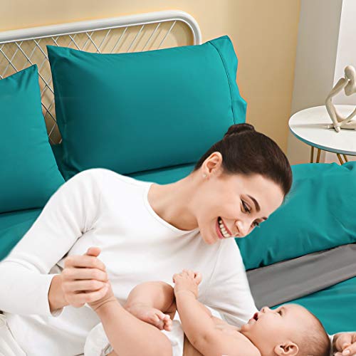 Newspin Bed Sheets Set, 1800 Series Soft Sheets Thicken Durable Double Brushed Microfiber