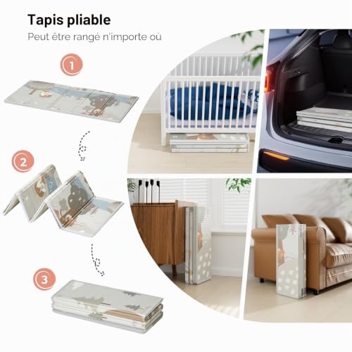 Julrring Baby Playpen 120 x 120 cm with Mat and Mattress for Home | Playpen 120 x 120 cm (mat included), spacious play area suitable for home, easy to clean and store