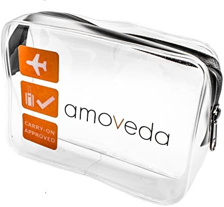 Trousse De Toilette Transparente Pour Les Bagages De Cabine Tsa Aéroport Conforme Pour Les Bouteilles Liquides Cosmétiques Fermeture éclair