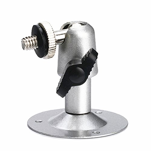 BeElion-2Pack-Metal-Wall-Mount-Bracket-Silver-for-CCTV-Oculus-Rift-Small-Mount-CameraSwivel-Ball-Head