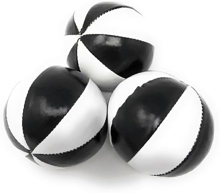 Amazon ビーンバッグジャグリングボール 8枚スター ノーマルサイズ Juggle 4 Fun 黒白 3個セット スポーツゲーム おもちゃ