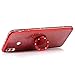 ISADENSER for Samsung A20 Case Galaxy A30 Case Ultra-Slim Glitter Bling Diamond Luxury Plating Silicon TPU Soft Cover with Ring Stand Holder for Samsung Galaxy A20 / A30,Red TPU with Stand Holder