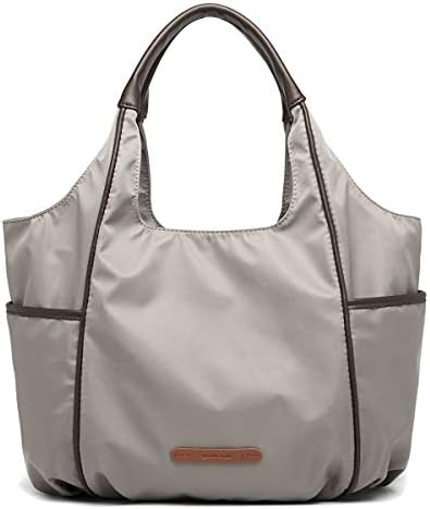 Gussi O Basic 120959 Women’s Tote Bag, Mother’s Bag, Tote Bag, Balloon Shape, Large Capacity, Lightweight, Water Repellent, Nylon, Mom Bag, Pockets, Many Exterior Pockets, Assorted Material Scheme, Simple