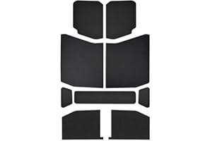 Design Engineering 050172 Boom Mat Leather Look Black Sound Deadening Headliner Compatible with 4-Door Jeep Wrangler JL (2018