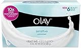 Olay Sensitive Unscented Beauty Bar Soap, 4 ounce (6 count, 2 Pack)