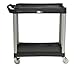 TRINITY EcoStorage 2-Tier Commercial Grade Utility Cart, Black