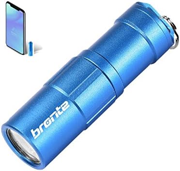Rechargeable Pocket Keychain Flashlight Mini CREE LED Key Ring Light Small Compact Usb Torch Light 10180 Battery 130 Lumen 2 Modes,Waterproof Portable Tiny EDC Gadget For Emergency Camping Hiking