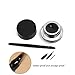 Vodisa Waterproof 2 in 1 Gel Eyeliner Set-Beauty Cosmetics Make Up Long-lasting Shadow Wear Gel Cream Eye Liners Brown and Black with Makeup Eyeliner Brush Kit + Cat Shaping Eye Liner Stencils