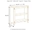 Ashley Furniture Signature Design - Cross Island Small Office Bookcase - 1 Adjustable Shelf - Casual - Medium Brown Finish