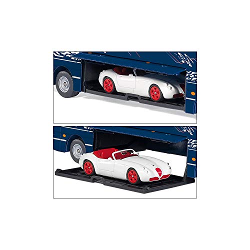 siku 1943, Volkner Wohnmobil, 1:50, Metall/Kunststoff, Blau, Inkl. Spielzeugauto, Bewegliche Teile – Bild 4