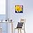 Canvas Prints Wall Art - Flower on a Colorful Background | Modern Wall Decor/Home Decoration Stretched Gallery Canvas Wrap Giclee Print. Ready to Hang - 16" x 16"