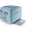 DeLonghi-Argento-Flora-CT04AZ-4-Slice-Toaster-Agave-Blue De'Longhi Argento Flora CT04.GR 4 Slice Toaster - Peppermint Green