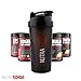 NutraEdge Protein Shaker Bottle 20.5 Ounce, Sports Nutrition Blender Bottle, Non-slip Part, Black