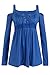 Mulisky Womens Off Shoulder Lace Up Bandage Long Sleeve High Waist Shirt Blouse