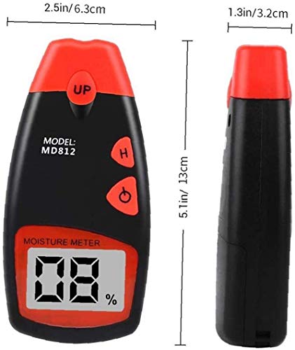 XINGDONG Holzfeuchtigkeitszähler Luftfeuchtigkeit Prüfdetektor Feuchtigkeitsprüfdetektor mit LCD-Display für Wände… – Bild 3