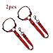 BWOGUE 2 Packs Dog Cat Safety Seat Belt Strap Car Headrest Restraint Adjustable Nylon Fabric Dog Restraints Vehicle Seatbelts Harness Red