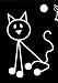 Family Car Stickers 3 inches tall Vinyl Auto Decal, Cat