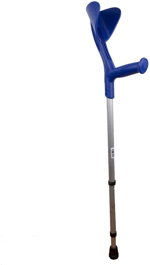 Evolution Fun, Orthopaedic Walking Crutch, Adjustable-Height, Ergonomic Handles, Aluminum, Blue, 1 Unit - Image 3