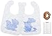 Bucilla Stamped Cross Stitch Bib Pair Kit, 9 by 14-Inch, Woodland Baby