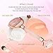 3 in 1 Anti Aging Rose Quartz Roller Therapy Kit by SilverDel - Rose Quartz Massage Roller, Silicone Facial Cleansing Brush and Terry Cloth Storage Pouch