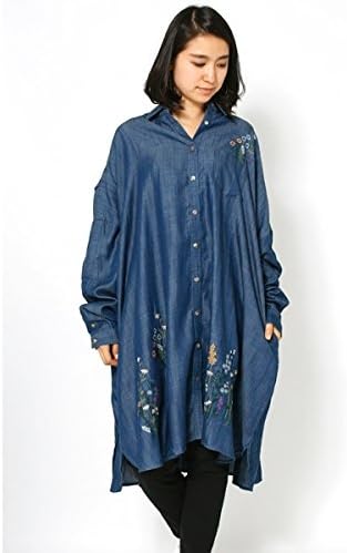 Amazon アズノゥアズドゥバズ As Know As De Base 花咲く刺繍アレンジop デニム ワンピース チュニック 通販