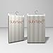 subrtex Shower 72 X 72 Inches Striped Liner Curtain with Grommet Holes for Bathroom Decor Beige