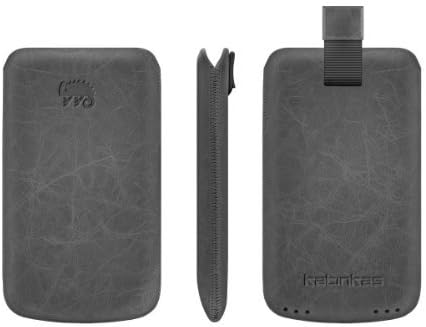 Katinkas USA 401980 Premium Leather Case for Nokia E71 Creased - 1-Pack - Retail Packaging - Gray