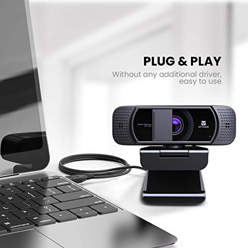 Webcam-with-Microphone-1080P-Vitade-672-HD-Webcam-with-Privacy-Cover-USB-Desktop-Web-Cam-USB-20-Plug-and-Play-for-Streaming-Gaming-Conferencing-Mac-Windows-PC-Laptop-Computer-Skype-Twitch-Youtube